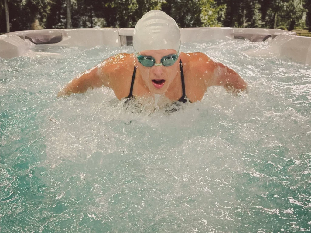 Competitive Swimmer In Surf 17 Swim Spa - Sundance Spas Of Edmonton